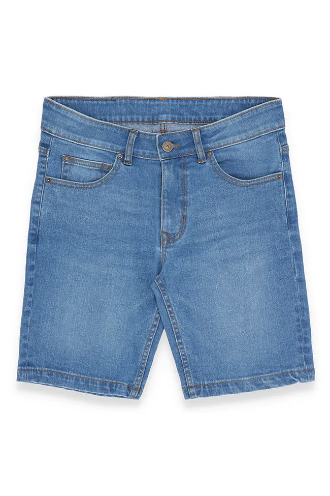 Ocean Blue Denim Shorts