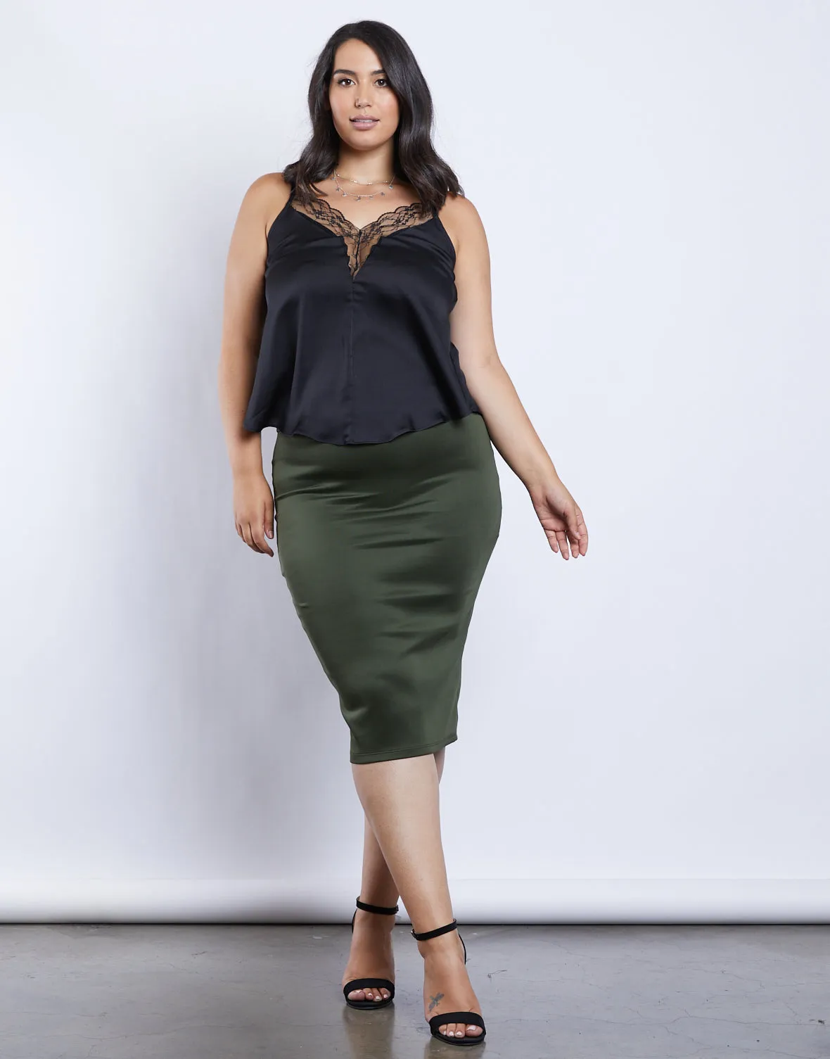 Plus Size Essential Bodycon Skirt