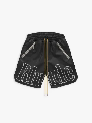 RH LOGO SHORTS - LEATHER