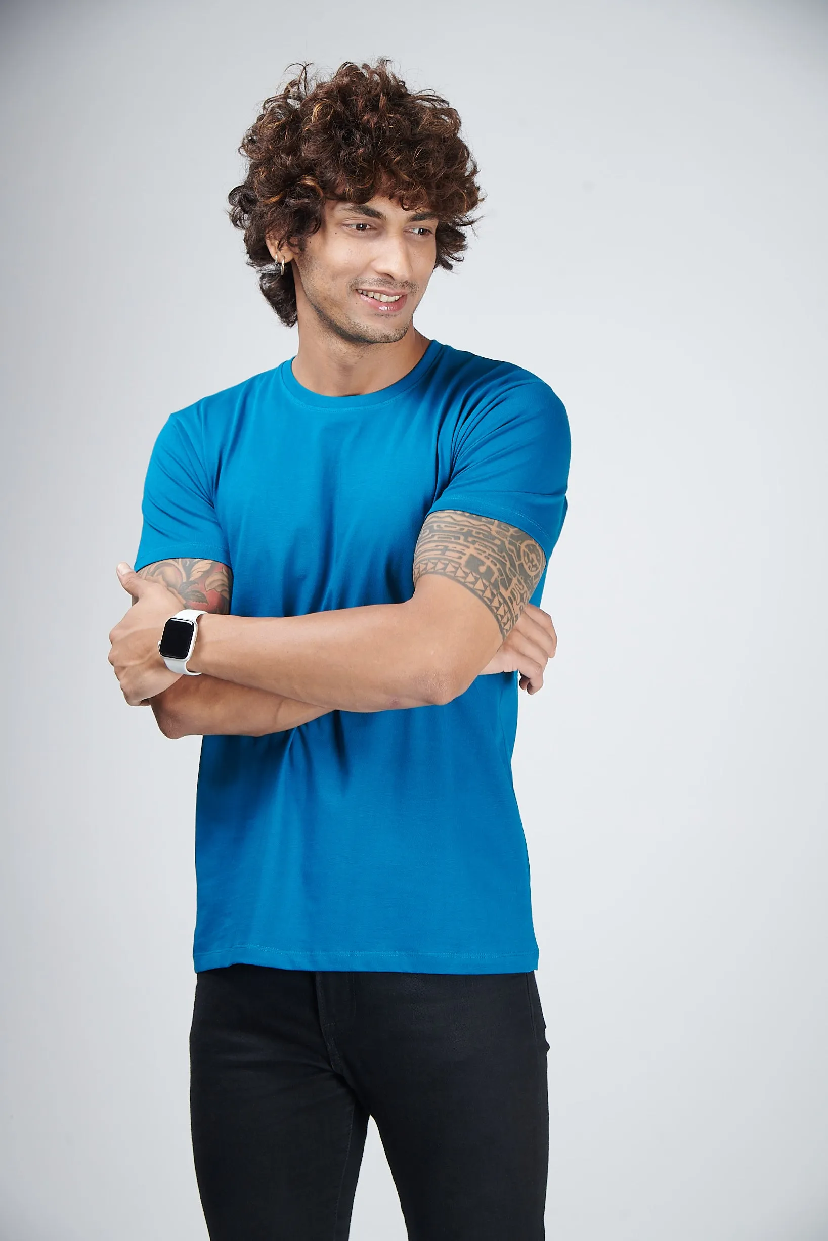 SeaPort Blue Half Sleeve T-Shirt