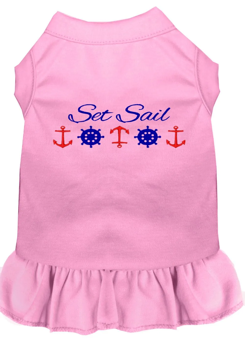 Set Sail Embroidered Dog Dress Light Pink Xxl (18)