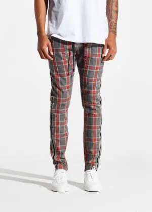 Simpson Track Pants (Grey Red Plaid)