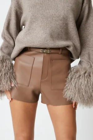 Sofia Leather Shorts