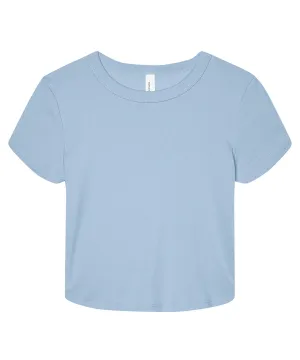 Solid Baby Blue Blend - Women’s micro rib baby t-shirt