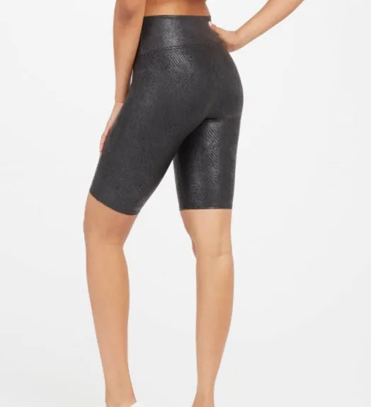 SPANX Faux Leather Bike Shorts