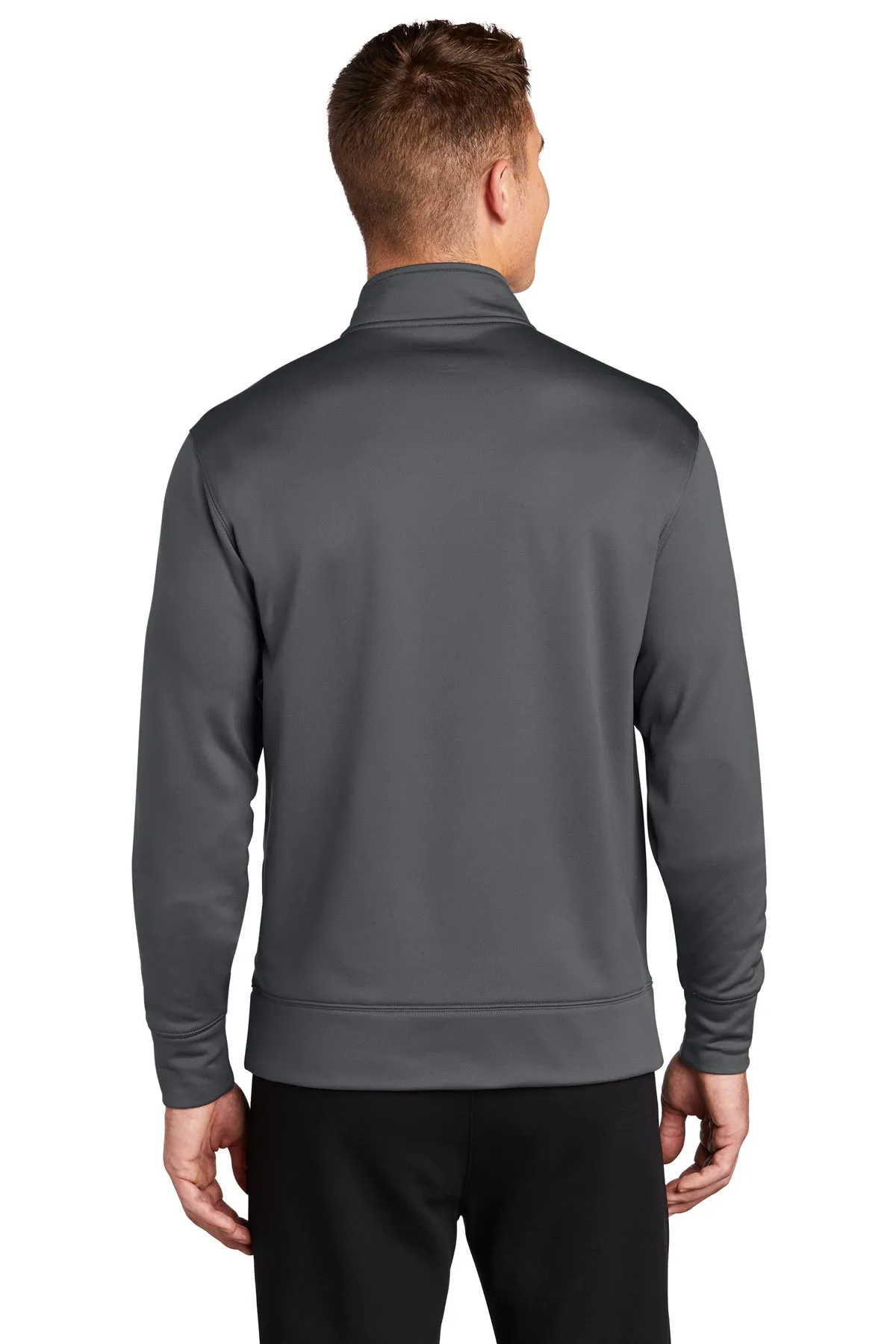 Sport-Tek Sport-Wick Fleece Customized Full-Zip Jackets, Dark Smoke Grey