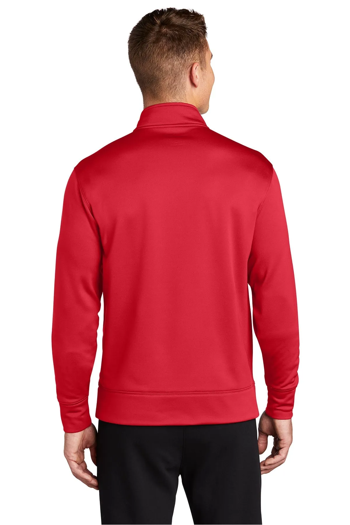 Sport-Tek Sport-Wick Fleece Customized Full-Zip Jackets, Deep Red