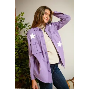 Star Printed Military Jacket