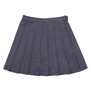 Suede Soft School Pleated Skirt