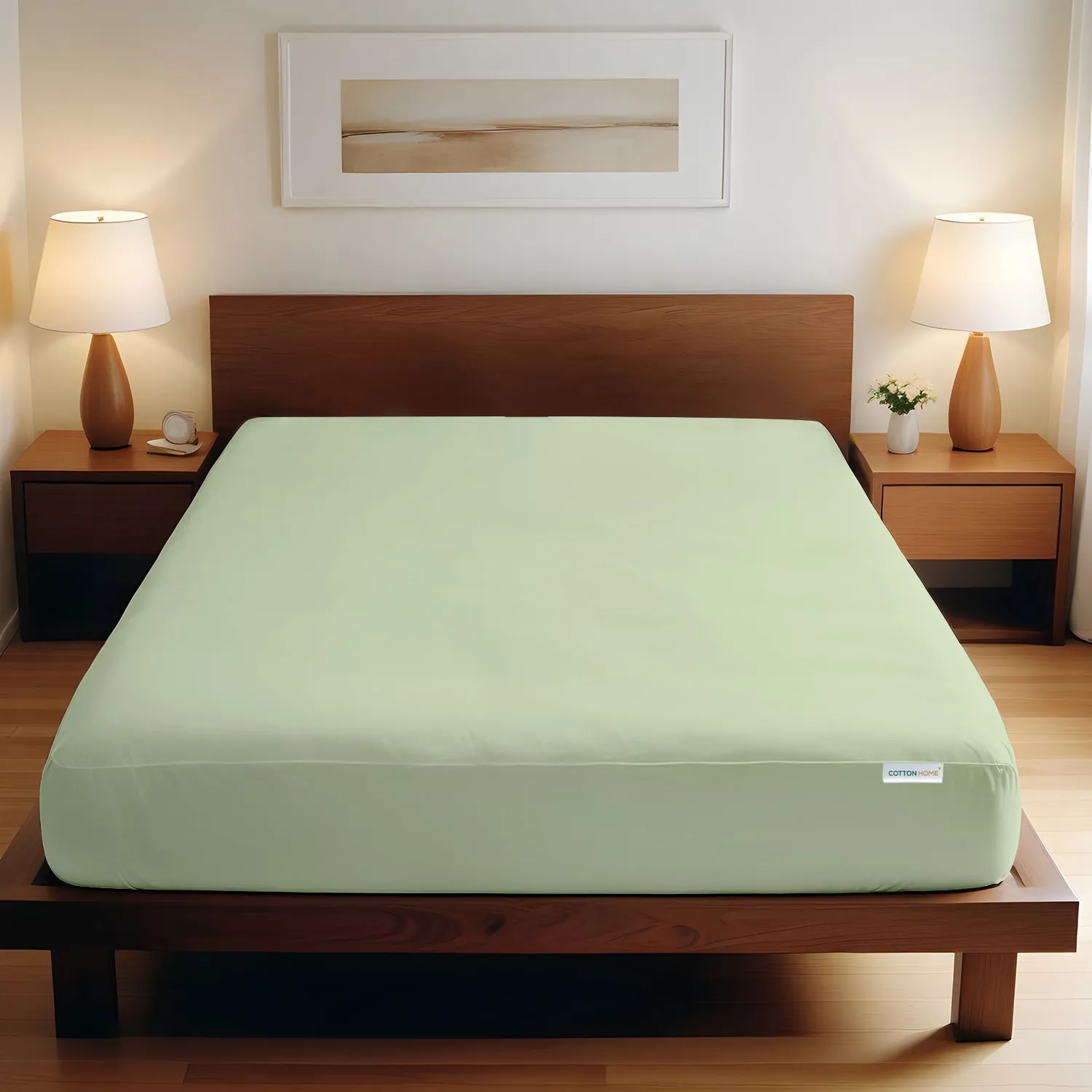 Super Soft Fitted sheet 160x200 30 CM - Mint Green