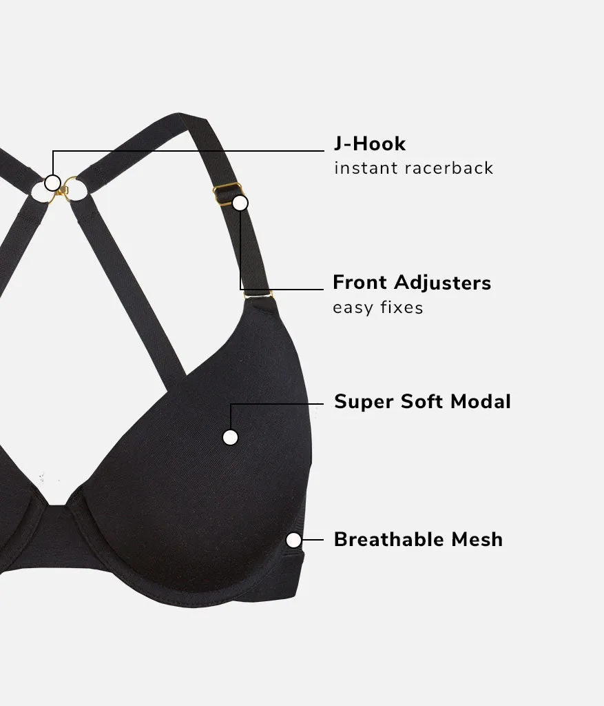 The All-Day T-Shirt Bra: Jet Black