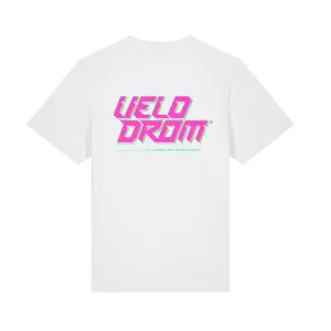 VELODROM RaceDay Tshirt SS24 - White/Fluor Pink Logo