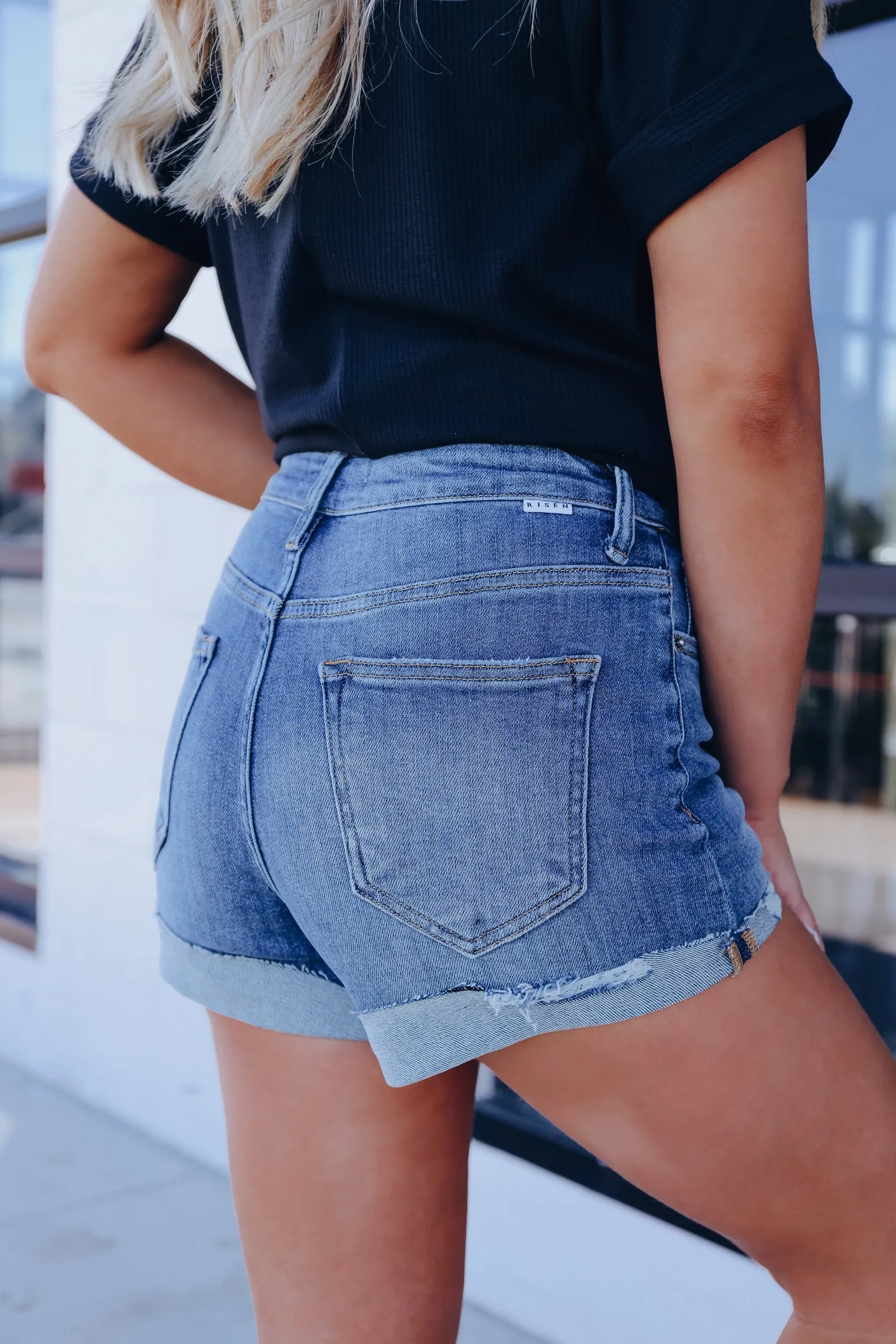 Whistler High Waisted Denim Shorts